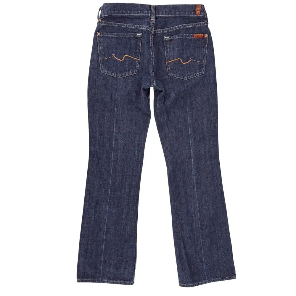 7 For All Mankind Bootcut Jeans Womens Sz 29 Dark Wash Denim - Picture 4 of 7